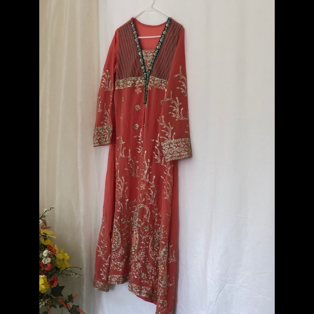 Beautiful orange 3 piece dress